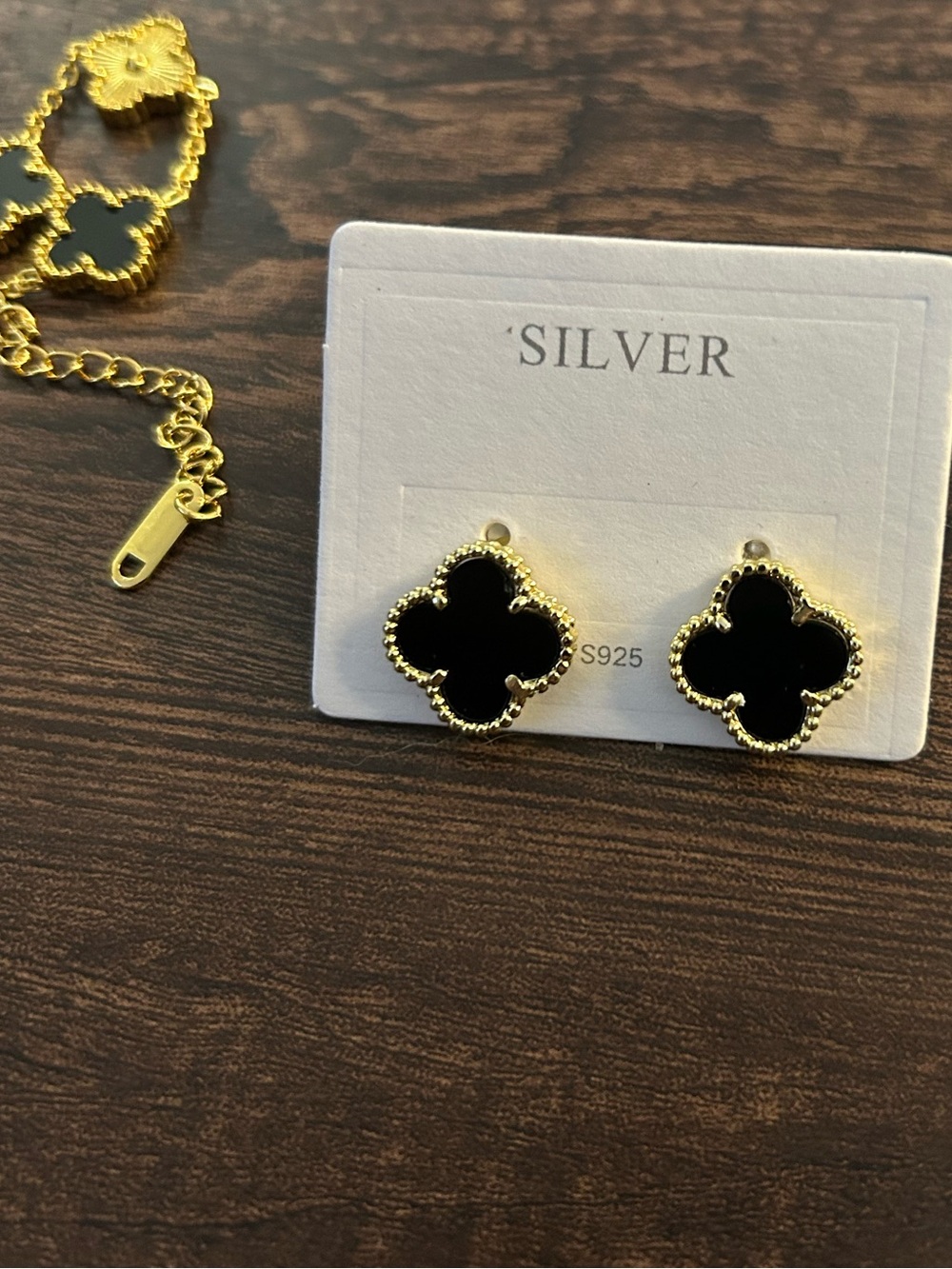 Clover Bracelet and Earrings
